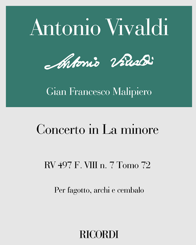 Concerto in A minor, RV 497, F. VIII No. 7, Vol. 72 — 维瓦尔第