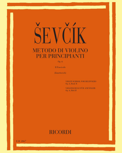 Violin Method for Beginners, op. 6 — 舍夫契克