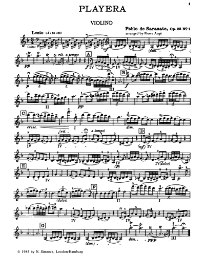 'Romanza Andaluza' & 'Playera', opp. 22/1, 23/1 — Pablo de Sarasate