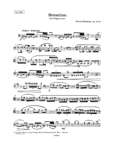 Sonatine, op. 47/4 — Horst Ebenhöh