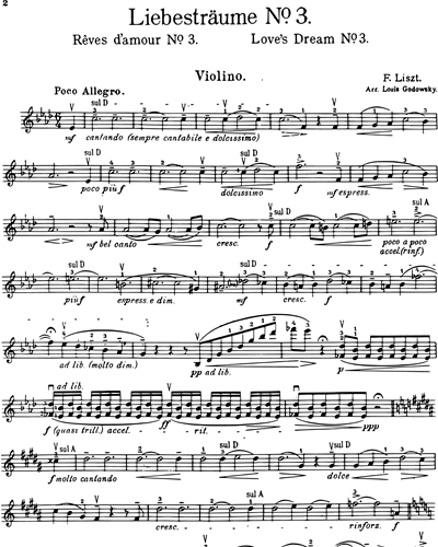 Liebestraume No. 3 — 李斯特