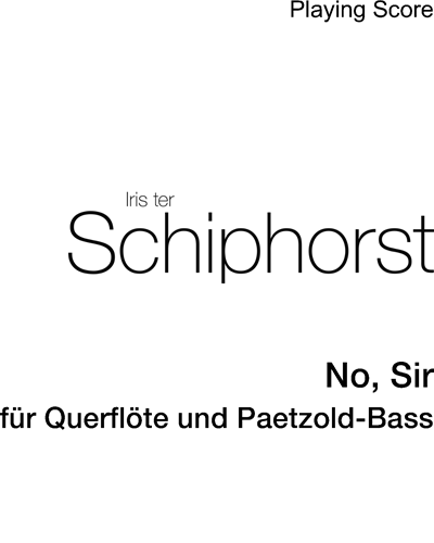 No, Sir — Iris ter Schiphorst