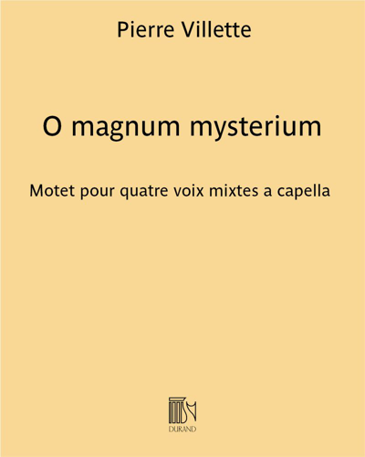 O magnum mysterium — Pierre Villette