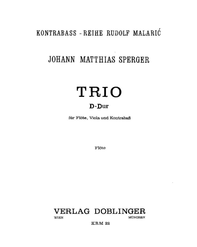 Trio in D major — Johannes Matthias Sperger