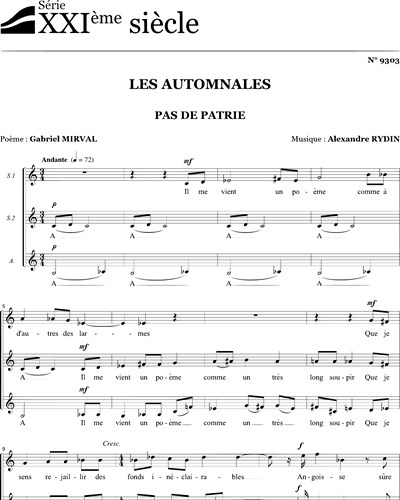 Les automnales — Alexandre Rydin