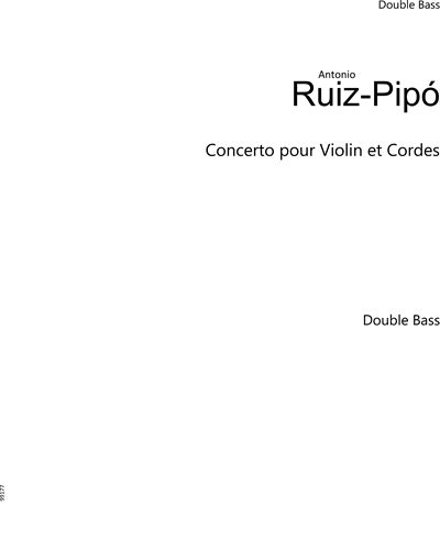Concerto for Violin and Strings — Antonio Ruiz-Pipó