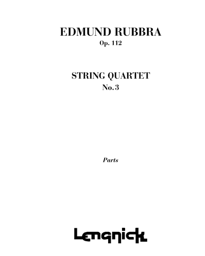 String Quartet No. 3, op. 112 — 埃德蒙·鲁布拉