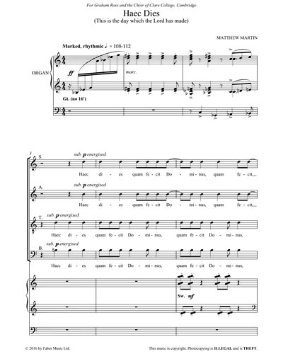 Haec Dies (This Is The Day Which The Lord Has Made) — Matthew Martin