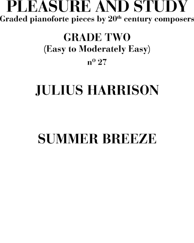 Summer Breeze No. 27 (Pleasure and Study) — Julius Harrison