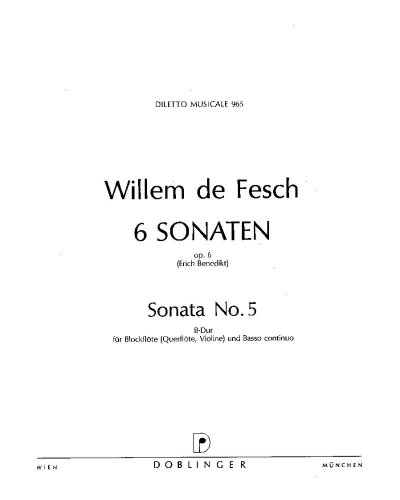 Sonata No. 5 in B-flat major, op. 6/5 — Willem de Fesch