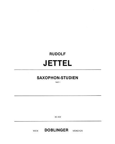 Saxophone Studies, Book 1 — Rudolf Jettel