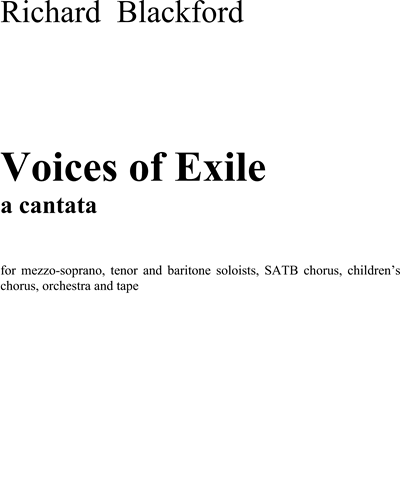 Voices of Exile [Orchestral Version] — Richard Blackford