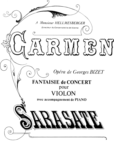 Carmen Fantaisie de Concert — 萨拉萨蒂