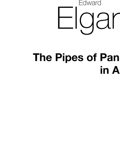 Pipes of Pan No. 2 & 3 (in A) — 埃尔加