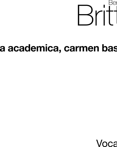 Cantata Academica, op. 62 — 布里顿