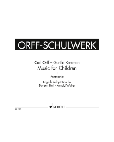 Music for Children — Carl Orff