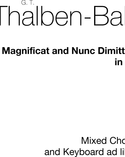 Magnificat & Nunc Dimittis (in C) — George Thomas Thalben-Ball