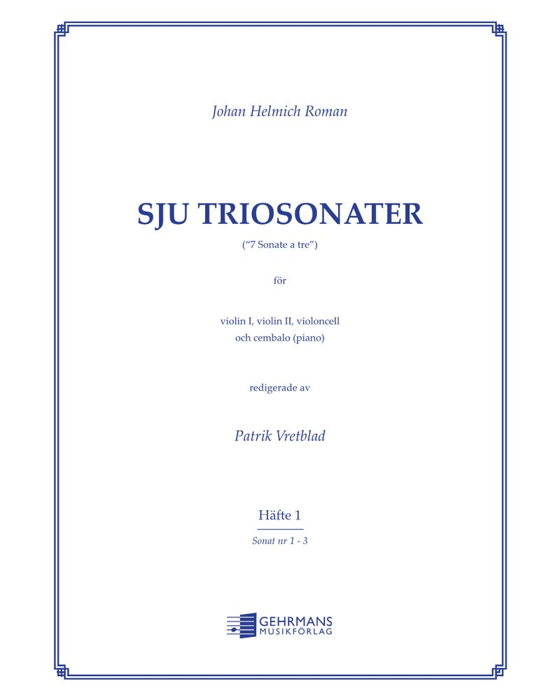 Seven Trio Sonatas, Book 1 — Johan Helmich Roman
