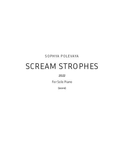 Scream Strophes — Sophya Polevaya