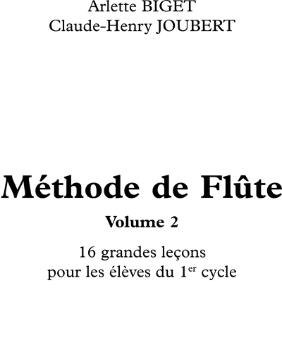 Method for Flute, Vol. 2 — Arlette Biget