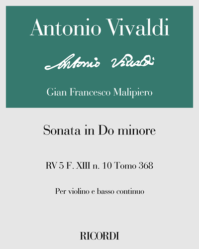 Sonata in C minor, op. RV 5, F. XIII No. 10, Vol. 368 — Antonio Vivaldi