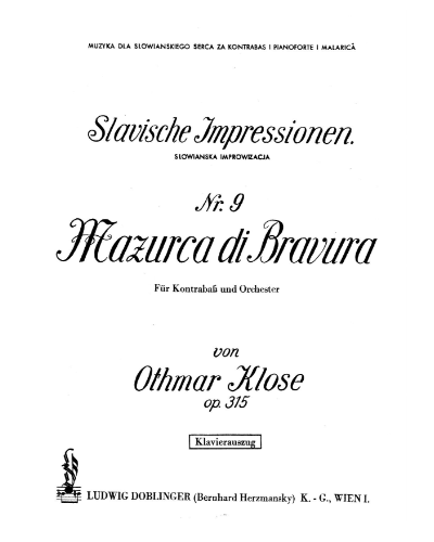 Mazurka di Bravura, op. 315 — Othmar Klose