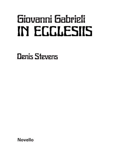 In Ecclesiis — Giovanni Gabrieli
