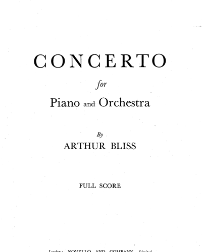 Piano Concerto — Arthur Bliss
