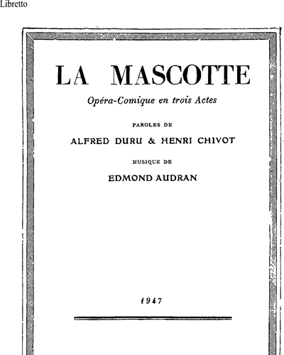 La Mascotte — Edmond Audran