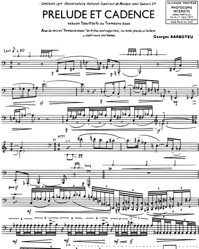 Prelude et Cadence — Georges Barboteu