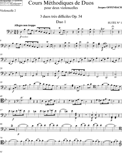 Cours Méthodique de Duos, op. 54 — 奥芬巴赫