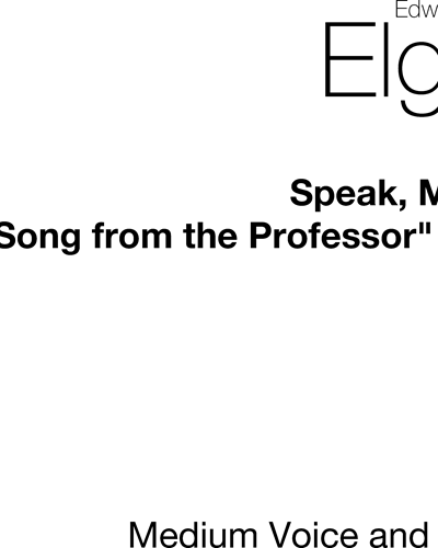 Speak, Music!, op. 41/2 — Edward Elgar