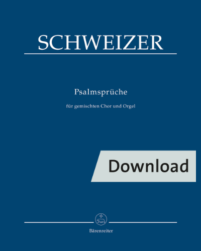 Psalmsprüche für drei- und vierstimmigen gemischten Chor und Orgel — Rolf Schweizer