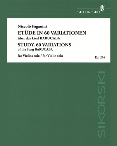 Etude in 60 Variations on the Song 'Barucabà', op. 14 — 帕格尼尼