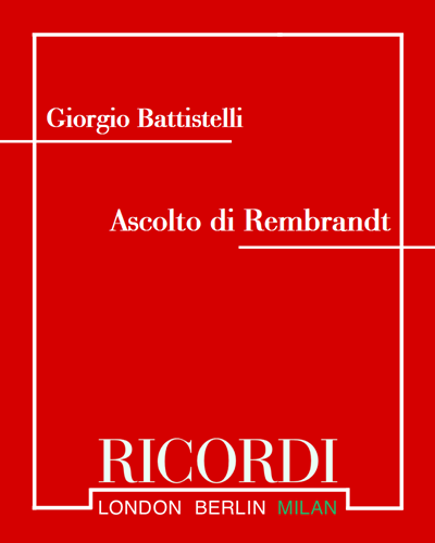 Ascolto di Rembrandt — Giorgio Battistelli