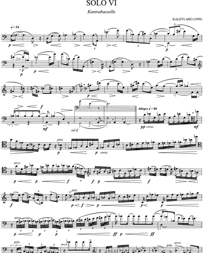 Solo VI for Double Bass — Kalevi Aho