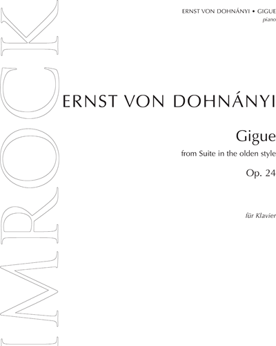 Suite in the Olden Style, op. 24 — Ernst von Dohnányi
