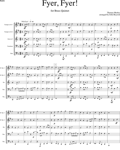 Fyer, Fyer! — Thomas Morley