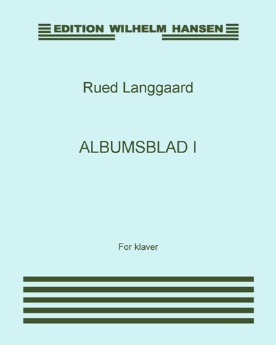 Albumsblad I, op. 3 — 鲁兹·朗高