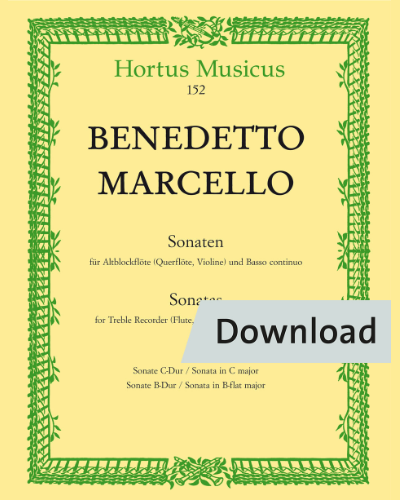 Sonatas for Treble Recorder (Flute, Violin) and Basso continuo — 马尔切洛