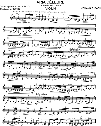 Aria (from 'Suite in D major') — Johann Sebastian Bach
