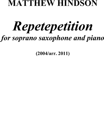 Repetepetition — Matthew Hindson