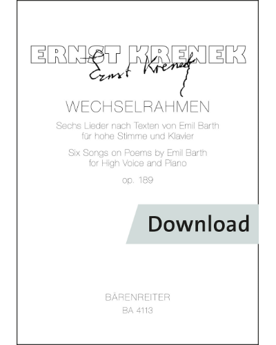 Wechselrahmen op. 189 — 克热内克