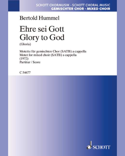 Glory to God (Gloria) — Bertold Hummel