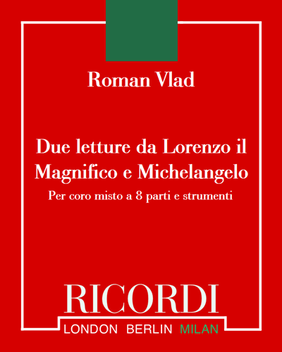 Due letture (from Lorenzo il Magnifico and Michelangelo) — Roman Vlad