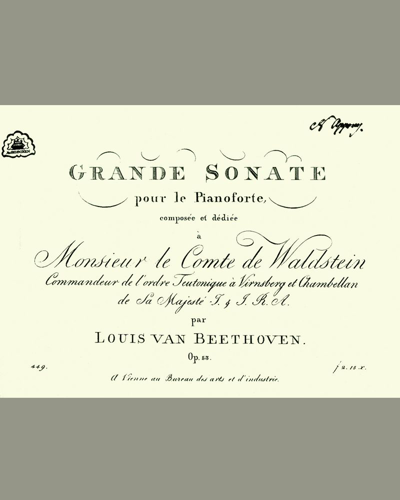 Piano Sonata, op. 53 ("Waldstein") — 贝多芬