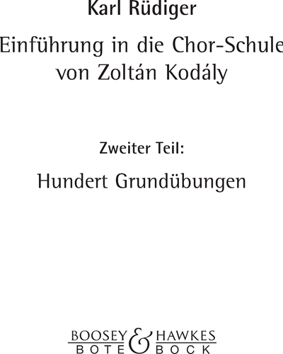 Introduction to the Choral School of Zoltán Kodály, Vol. 2 — Karl Ruediger