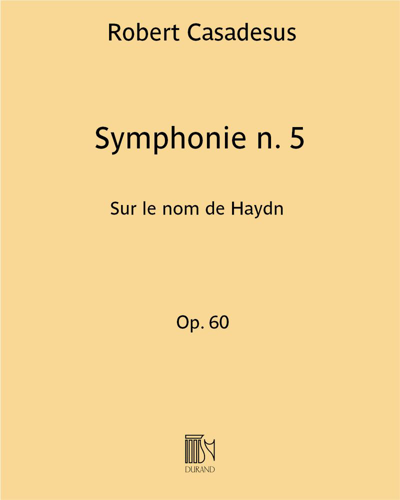 Symphony No. 5, op. 60 'Sur le nom de Haydn' — 卡扎德絮