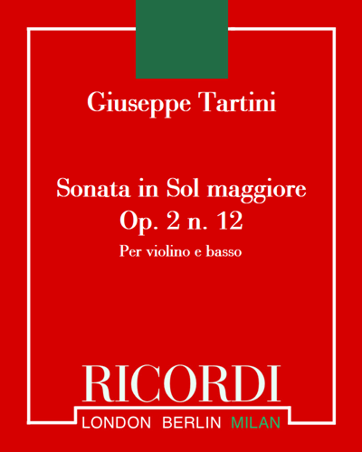 Sonata in Sol maggiore Op. 2 n. 12 — Giuseppe Tartini