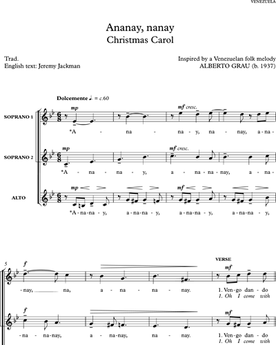 Ananay, nanay (Christmas Carol) — Alberto Grau